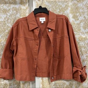 NWOT, Nine West burnt orange denim jacket.